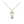 Gold necklace with a cat-shaped pendant and pearl drop on a white background