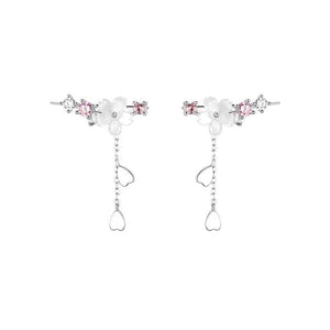 Mother Of Pearl Cherry Blossom Earrings - Perimade & Co.