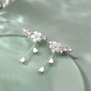 Mother Of Pearl Cherry Blossom Earrings - Perimade & Co.