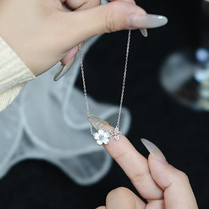 Mother Of Pearl Cherry Blossom Necklace - Perimade & Co.