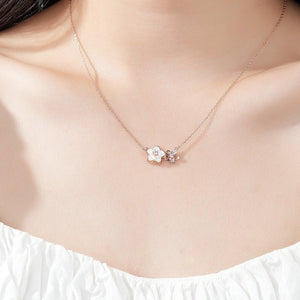 Mother Of Pearl Cherry Blossom Necklace - Perimade & Co.
