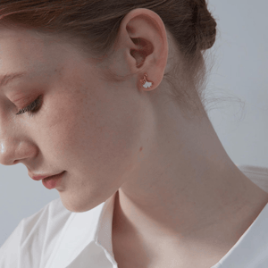 Mother Of Pearl Ginkgo Leaf Stud Earrings - Perimade & Co.