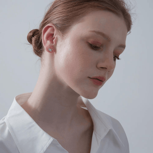 Mother Of Pearl Ginkgo Leaf Stud Earrings - Perimade & Co.