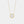Gold plated round locket necklace featuring a mother of pearl center with a halo of small clear stones, on a delicate chain against a white background.