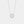 White gold plated round locket necklace featuring a mother of pearl center with a halo of small clear stones, on a delicate chain against a white background.