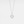 Silver necklace with a round mother of pearl locket on a light gray background