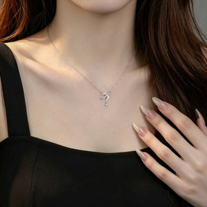 Mother Of Pearl Swallow Star Charm Necklace - Perimade & Co.