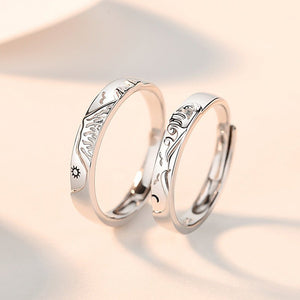 Mountain Ocean Couple Matching Ring - Perimade & Co.