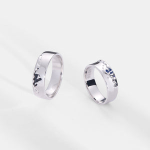 Mountain Ocean Couple Matching Wedding Ring - Perimade & Co.