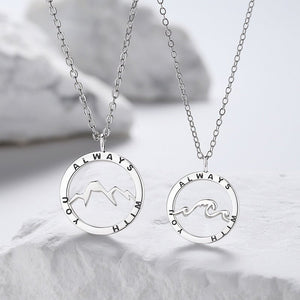 Mountain Ocean Matching Couple Necklace - Perimade & Co.