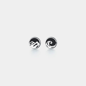 Mountain Ocean Sea Wave Stud Earrings - Perimade & Co.