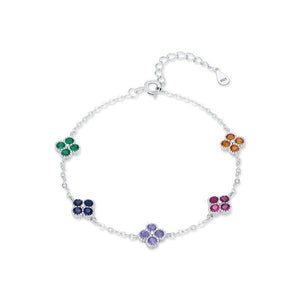 Multi Color Four Leaf Clover Stacking Bracelet - Perimade & Co.