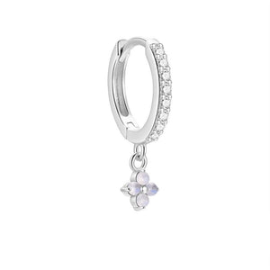 Multi Shape Moonstone Drop CZ Hoop Earrings - Perimade & Co.