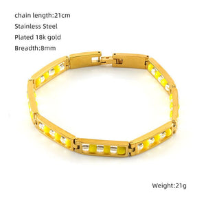 Multicolor Enamel Beaded Bangle Bracelet - Perimade & Co.