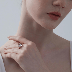 Natural Amethyst Crystal Statement Ring - Perimade & Co.