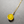 Necklace with a yellow pendant on a gray background