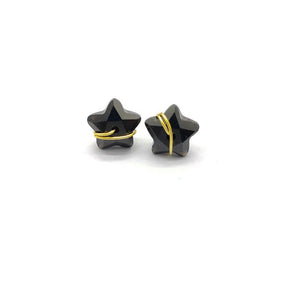 Natural Crystal Stone Star Wire Stud Earrings - Perimade & Co.
