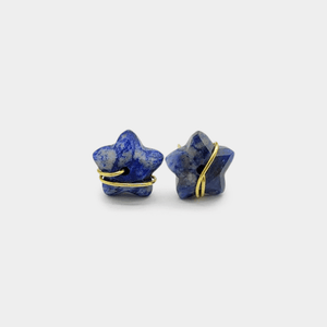 Natural Crystal Stone Star Wire Stud Earrings - Perimade & Co.