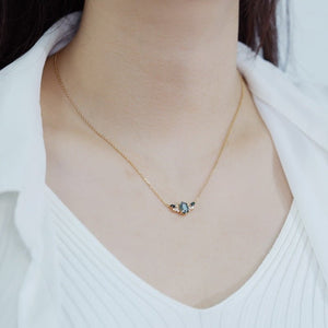 Natural Moss Agate Cluster Pendant Necklace - Perimade & Co.