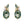 Natural Oval Moss Agate Cluster Stud Earrings - Perimade & Co.
