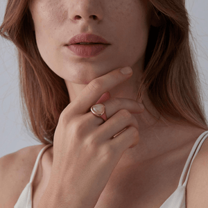 Natural Rose Quartz Crystal Statement Ring - Perimade & Co.