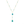 Turquoise necklace with gold chain on a white background