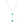 Turquoise necklace with teardrop pendant on a white background