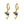 Ocean Dolphin Blue Stone Drop Hoop Earrings - Perimade & Co.