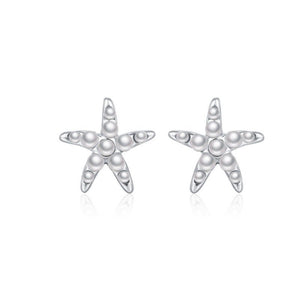Ocean Starfish Pave Seed Pearl Stud Earrings - Perimade & Co.