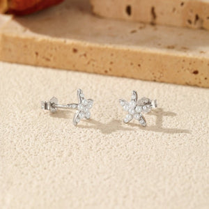Ocean Starfish Pave Seed Pearl Stud Earrings - Perimade & Co.
