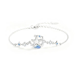 Ocean Starfish Pearl Star Shell Charm Bracelet - Perimade & Co.