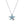 Ocean Starfish Turquoise CZ Charm Necklace - Perimade & Co.