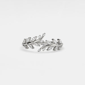 Olive Leaf Vine Branch Stacking Bypass Ring - Perimade & Co.
