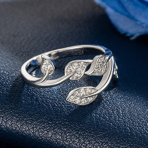 Olive Tree Leaf Branch Stacking Bypass Ring - Perimade & Co.