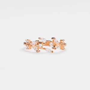 Olive Tree Leaf Branch Stacking Bypass Ring - Perimade & Co.
