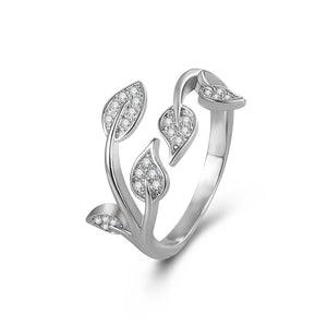 Olive Tree Leaf Branch Stacking Bypass Ring - Perimade & Co.
