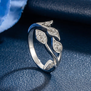Olive Tree Leaf Branch Stacking Bypass Ring - Perimade & Co.