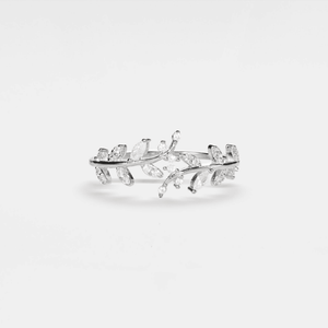 Olive Tree Leaf Branch Stacking Bypass Ring - Perimade & Co.