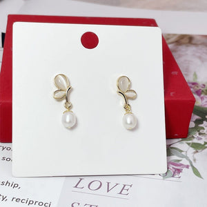 Opal Butterfly Pearl Dangle Drop Earrings - Perimade & Co.