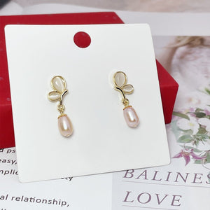 Opal Butterfly Pearl Dangle Drop Earrings - Perimade & Co.
