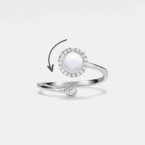 Opal Halo Setting Fidget Spinner Ring - Perimade & Co.