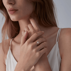 Opal Halo Setting Fidget Spinner Ring - Perimade & Co.