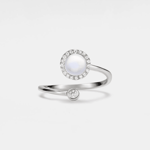 Opal Halo Setting Fidget Spinner Ring - Perimade & Co.