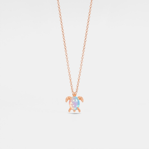 Opal Sea Turtle Beach Pendant Necklace - Perimade & Co.