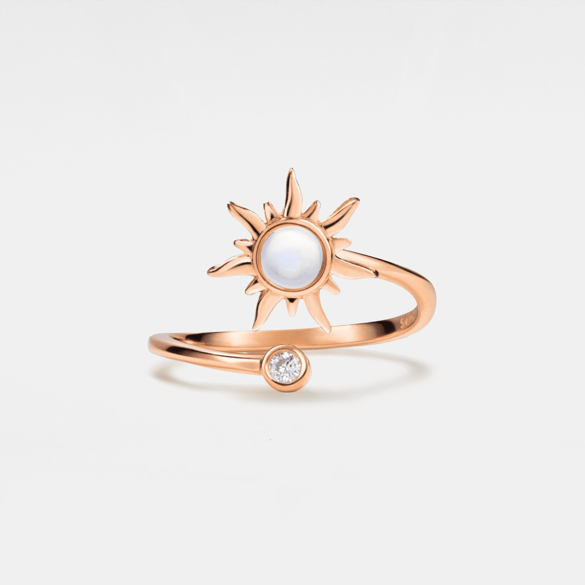 Opal Sun Anxiety Fidget Spinning Ring – Perimade & Co.