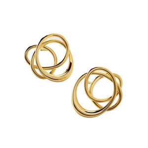 Organic Interlocking Loop Twist Stud Earrings - Perimade & Co.