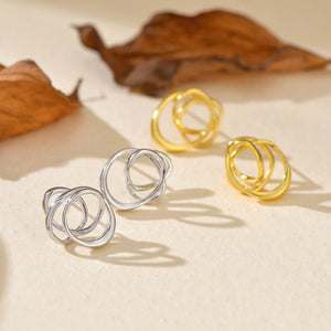 Organic Interlocking Loop Twist Stud Earrings - Perimade & Co.