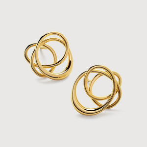 Organic Interlocking Loop Twist Stud Earrings - Perimade & Co.