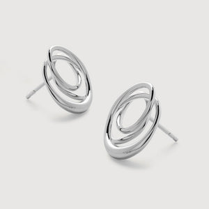 Organic Interlocking Loop Twist Stud Earrings - Perimade & Co.