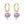 Oval Cut Amethyst Drop Hoop Earrings - Perimade & Co.